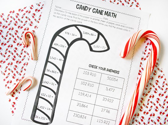 Free Candy Cane Activities: Activities and printables for math, science, reading, and technology on this post. Perfect for December!
