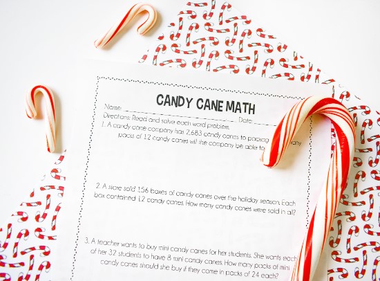 Free Candy Cane Activities: Activities and printables for math, science, reading, and technology on this post. Perfect for December!