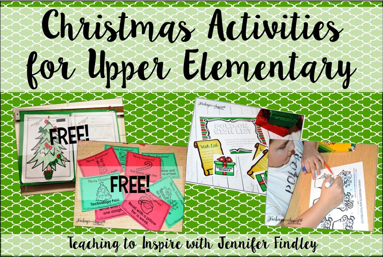 Christmas Party Activity for Upper Elementary - Teaching with Jennifer  Findley