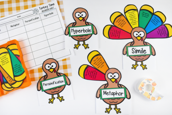 Thanksgiving figurative language activity! Thanksgiving activities for 4th and 5th graders! The week before Thanksgiving break can be a challenge. Check out this post for Thanksgiving activities for math, literacy, and more! A few free Thanksgiving activities included!