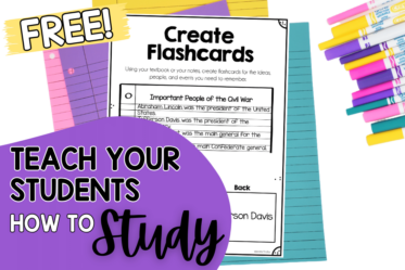 Do your students struggle with studying? Check out this post for strategies and free printables for teaching students how to study in upper elementary.