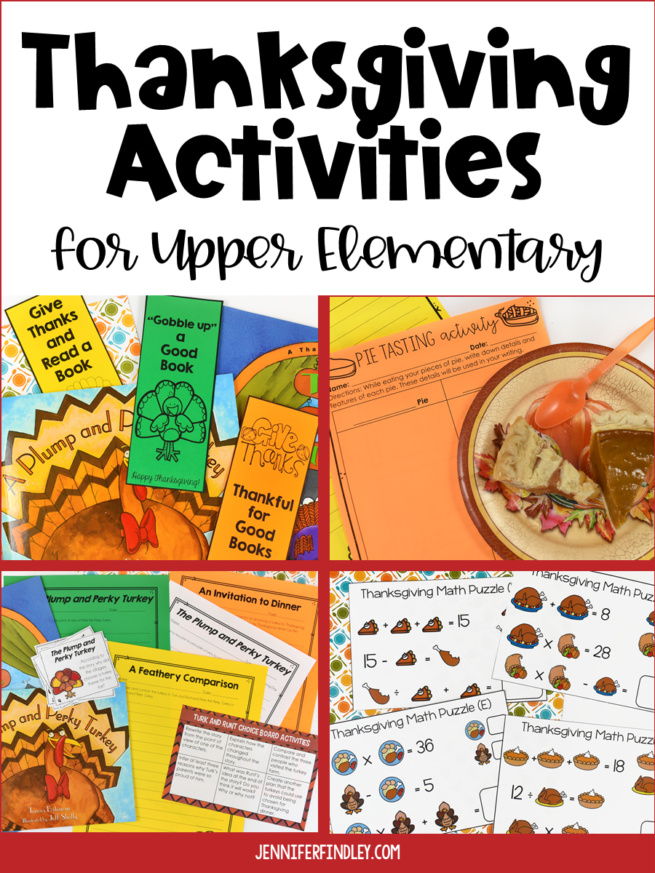 Thanksgiving Activities for Upper Elementary - Teaching with Jennifer ...