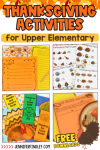 Thanksgiving Activities for Upper Elementary - Teaching with Jennifer ...