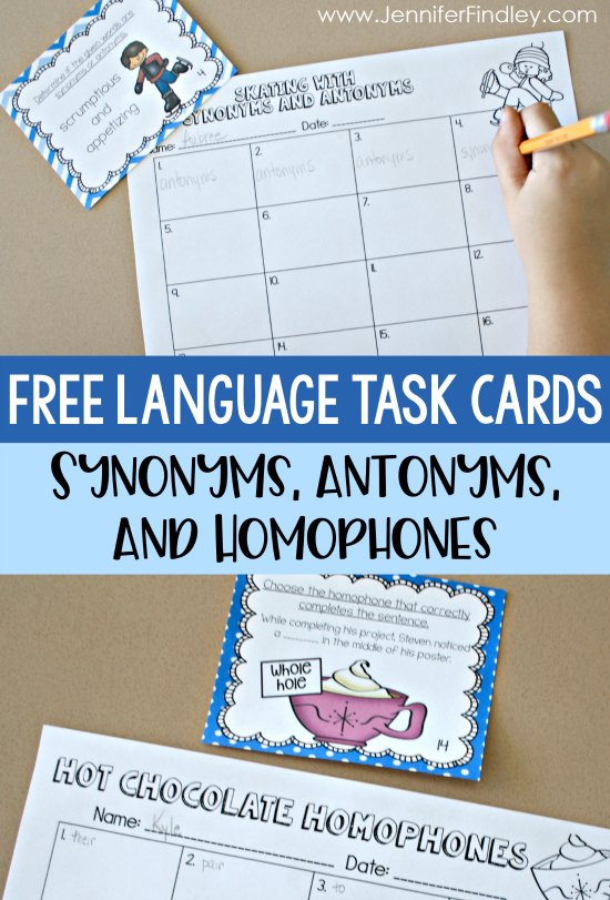 FREE language task cards for grades 4-5! Language and grammar instruction can get routine and monotonous very easily. Read about four ways to easily gamify your language instruction and grab a freebie!