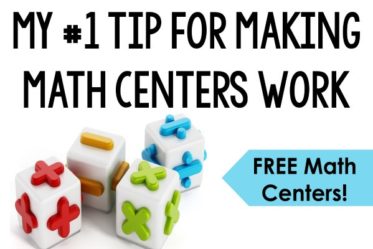 Math centers can be game changers for a math instruction and students' learning. Click to read my #1 tip for making math centers work for me and grab some free math centers!