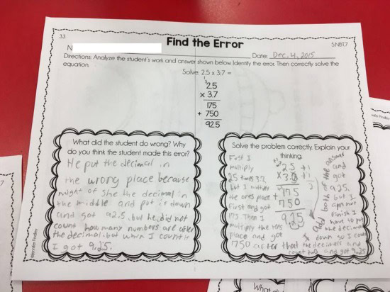 Want to help your students analyze math at higher levels? This post breaks down why students analyzing math errors is important and how you can easily implement this into your classroom. Free error analysis math tasks included.