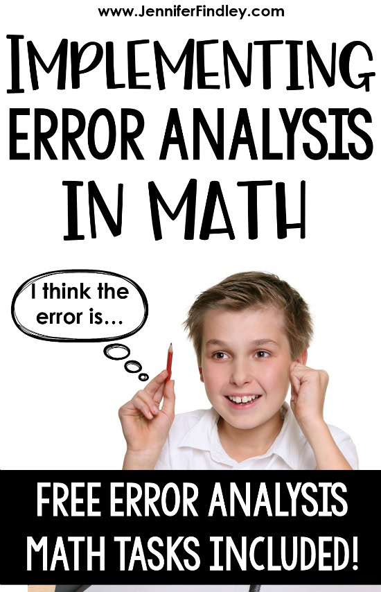 Implementing Math Error Analysis In Your Classroom Freebie Included Teaching With Jennifer