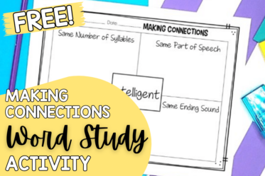 FREE Word Study Activity for Upper Elementary! Read this post to learn about a word study activity that is perfect for 4th and 5th graders. Free printable to have your students complete the activity also included!