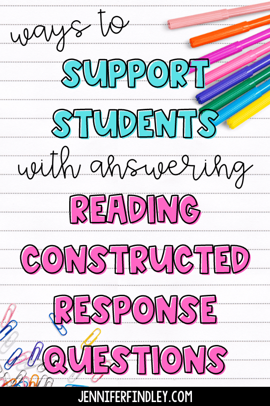 Constructed response reading questions are on all the assessments now. Read this post to learn several strategies to support your students with constructed response questions.