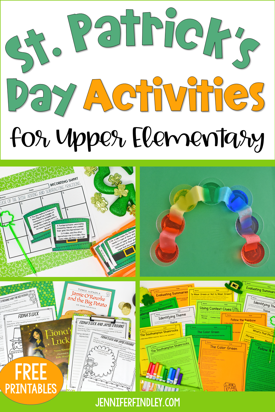 St. Patrick’s Day activities for 4th and 5th graders! Engage your 4th and 5th graders during March with these engaging St. Patrick’s Day activities and freebies. 