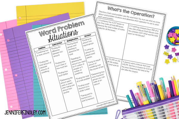 Help your students master word problems (without using key words) with this lesson idea and free printables that teach students to understand word problems conceptually.