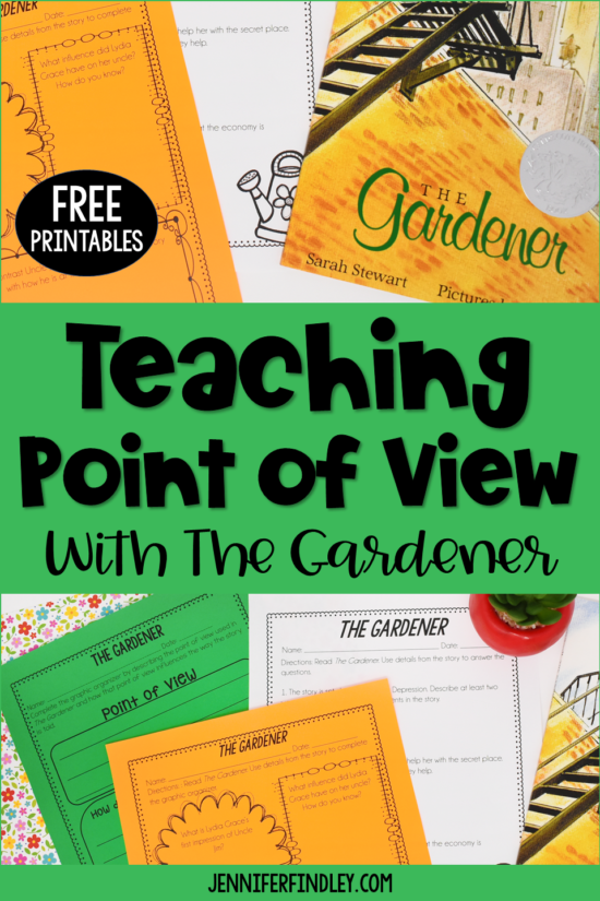 The Gardener is perfect for teaching point of view and its influence on how a story is told, characterization, and setting. Grab several free printables and read more details on this post.