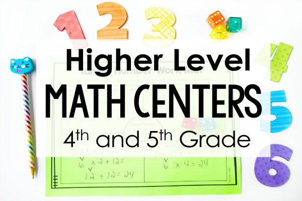 Higher Level Math Centers for Upper Elementary Students {Including