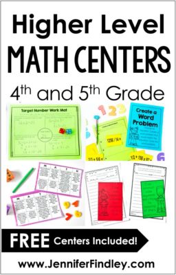 Higher Level Math Centers for Upper Elementary Students {Including Free ...