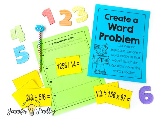 FREE math center for 4th and 5th grade! Math centers don’t have to be only computation or fact fluency practice. This post shares SIX higher level math centers that are perfect for upper elementary, including FREE centers!