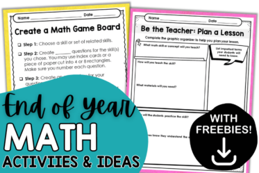 Use these math activities for the end of the year with your 4th and 5th grade students.