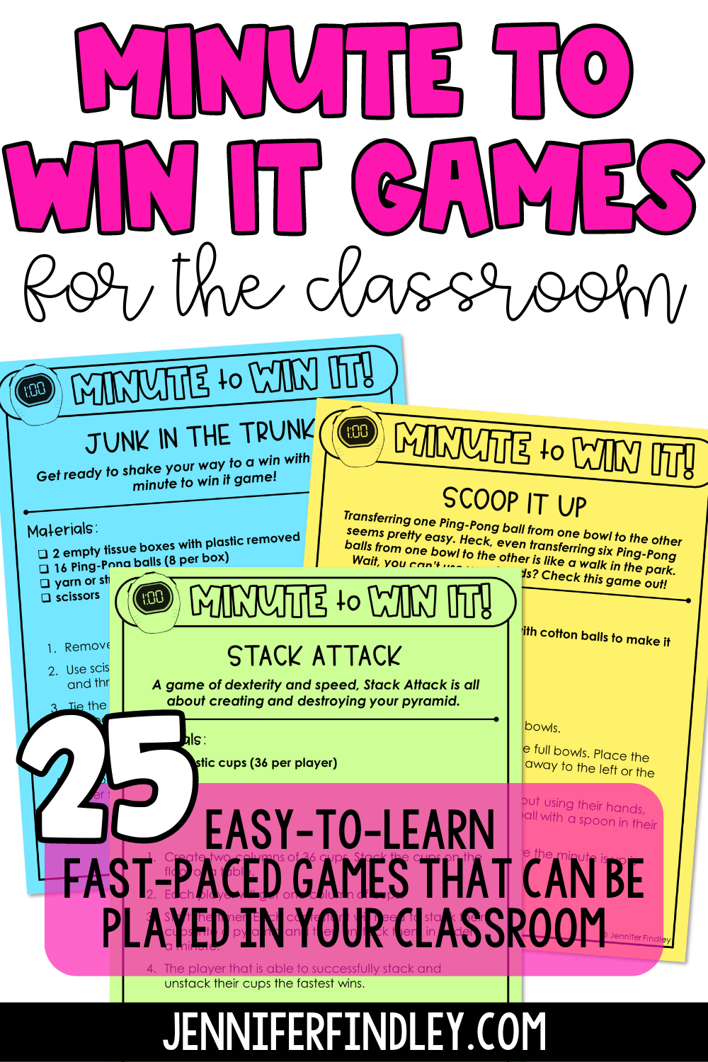 Minute-to-Win-It games can easily be incorporated into the classroom for instant engagement! Check out this blog post for ideas and free activity directions!