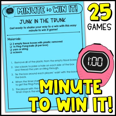 Looking for ways to instantly engage your students? Minute-to-Win-It games are the answer! Discover free activity ideas and instructions!