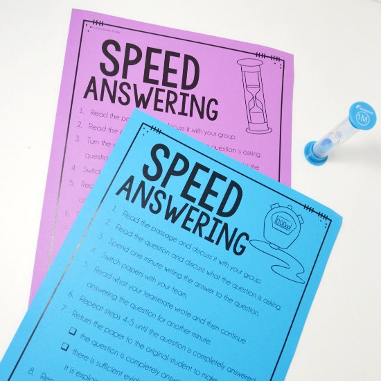 Engaging test prep review with constructed response reading questions! This test prep review works really with the new rigorous state tests. Read the post for a detailed description and free download of printable directions.