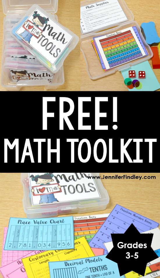 Create your own math toolboxes with these FREE printable math tools and other suggested hands-on math supplies. These are perfect to use during guided math stations and centers.