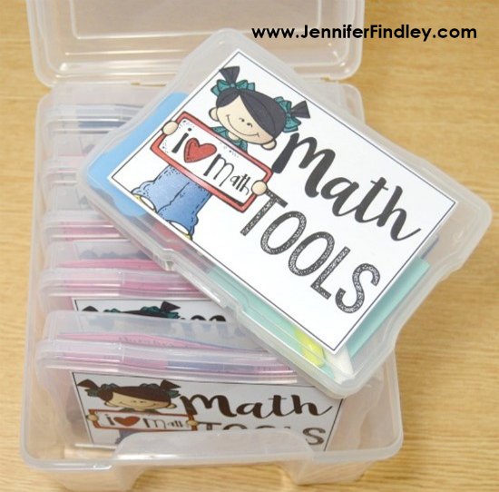 Create your own math toolboxes with these FREE printable math tools and other suggested hands-on math supplies. These are perfect to use during guided math stations and centers.