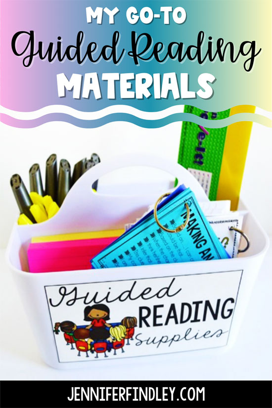 Must-have guided reading materials and supplies for upper elementary grades and how they can be used on this post. Grab the free label on this post.