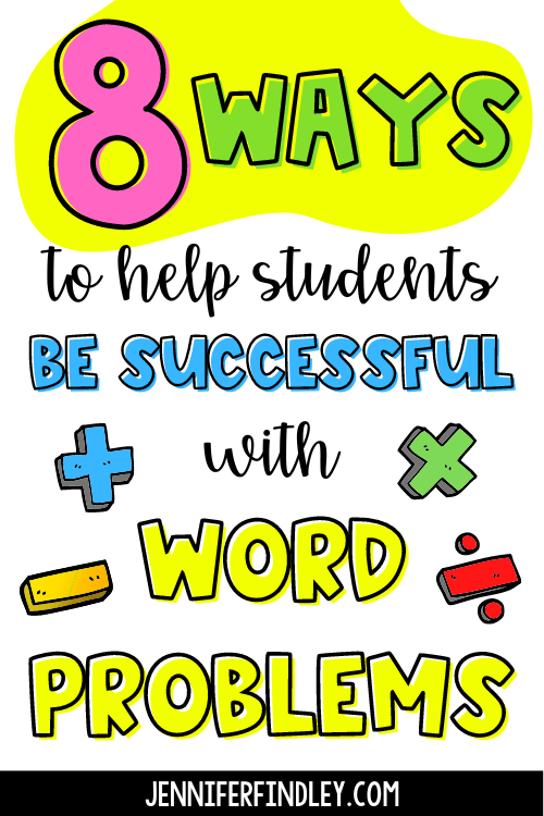 Word problems can be really difficult for students. This post shares 8 ways to help students be successful with word problems in upper elementary grades.