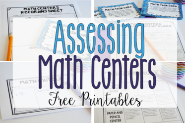 Assessing math centers made easy with these tips and free forms. Math center work can be frustrating to grade. Read this post for ideas to make it more efficient.
