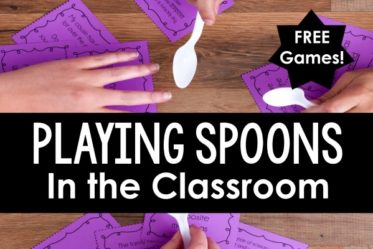 If you have ever played Spoons, then you know how fun and engaging that game is. Have you ever thought about playing Spoons in the classroom? This post explains how teachers can use an academic version of the highly engaging Spoons game to review concepts. Free games included!