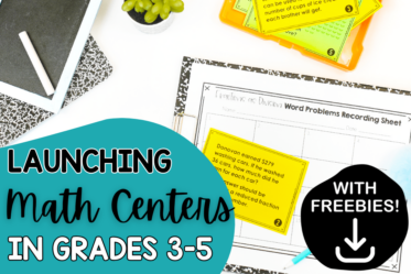 How to launch math centers in grades 3-5.