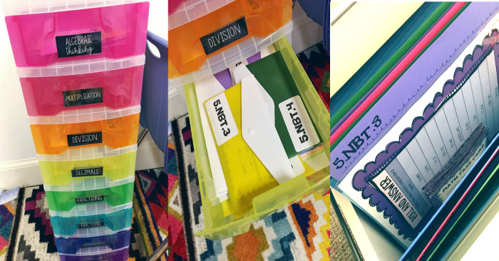 Organizing Math Centers: 3 Storage Options - First Grade Centers and More