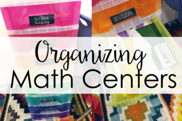 Lots of tips for organizing math centers for daily/weekly use and for future use. Affordable options also included!