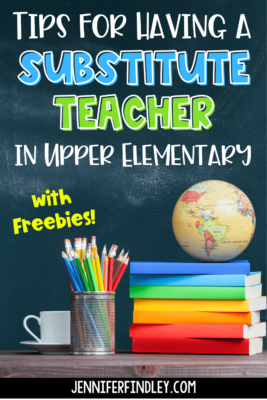 Having a substitute teacher can be stressful but it doesn’t have to be. This shares all my tips for having a substitute in an upper elementary classroom. 