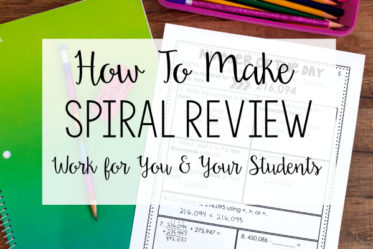 Using spiral review is game changer for students’ retention and mastery of the standards. Read this post for tips and freebies to help make spiral review work for you and your students.
