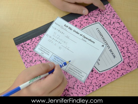 Exit slips with embedded self-assessment and checks for understanding are the perfect way to assess students’ knowledge and their thinking.