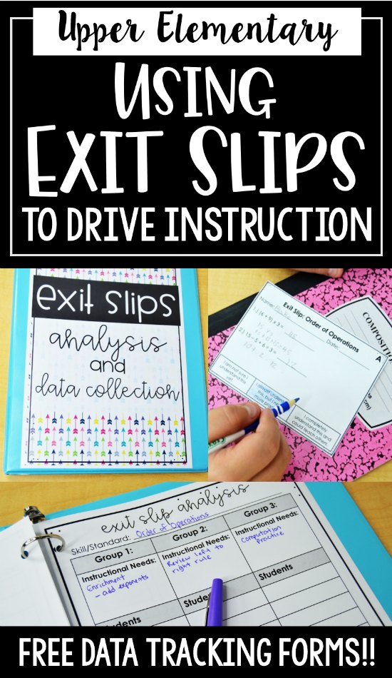 Exit slips are the perfect way to get quick, but important information on your students’ mastery and progress, without taking up a ton of instruction time. Click through to read my best tips for using exit slips effectively in grades 3-5.