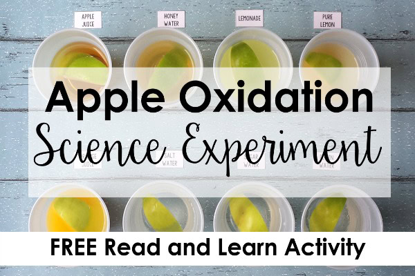 Apple Oxidation Science Experiment With FREE Science Reading Activity Apple Oxidation Science Experiment With FREE Science Reading Activity