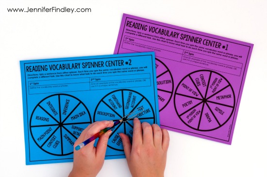 FREE reading center for 4th and 5th grade reading vocabulary. Perfect for test prep or to spiral review reading skills during reading centers.