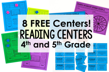 This post shares three types of reading games and centers that 4th and 5th graders will love. Also, sign up for the email list to get EIGHT free reading games featured in the post.