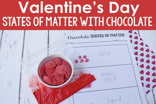 Need an engaging activity for reviewing or introducing the states of matter? This activity involving chocolate is a perfect Valentine’s Day science activity or any time of the year activity. Grab free printables (including a reading passage) on this post.