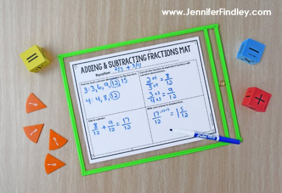 adding and subtracting fractions steps