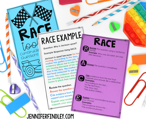 Color coding the different parts of a constructed response answer is a great way to support and scaffold students. Grab freebies on this post and read more tips for using RACE to answer constructed response questions.