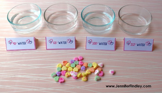 Dissolving candy hearts in various temperatures of water is an engaging Valentine’s Day science activity that your students will enjoy. Download free printables (including an introductory background building reading passage) on this post.