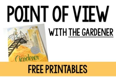 The Gardener is perfect for teaching point of view and its influence on how a story is told, characterization, and setting. Grab several free printables and read more details on this post.
