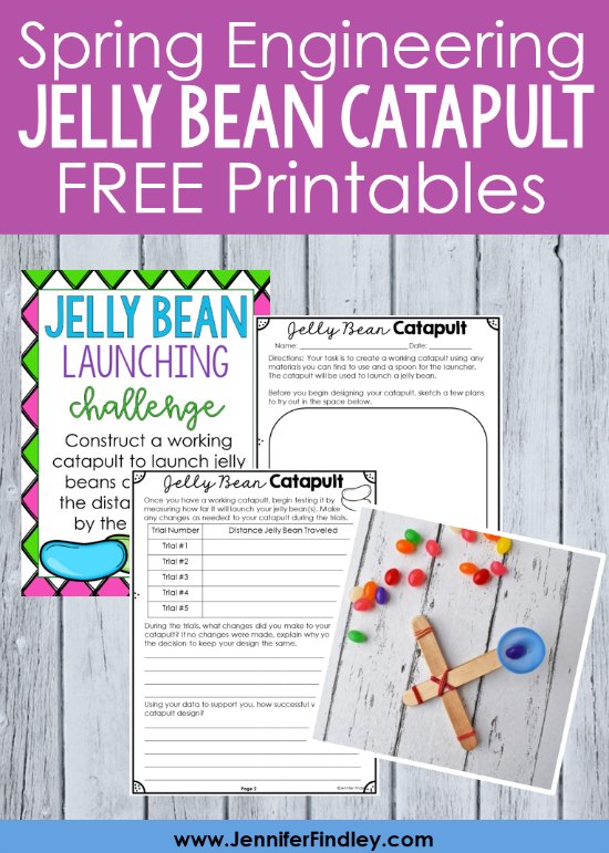 Jelly bean catapults is an engaging spring engineering activity that your students will love! Read more and grab free printables on this post.