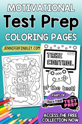 Test Prep Coloring Pages | Motivational Quotes for Testing