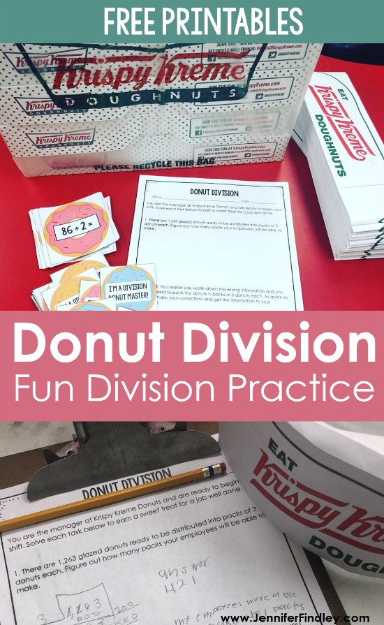 If you teach division and want to spice up your division practice, check out this post for donut themed printables and freebies!