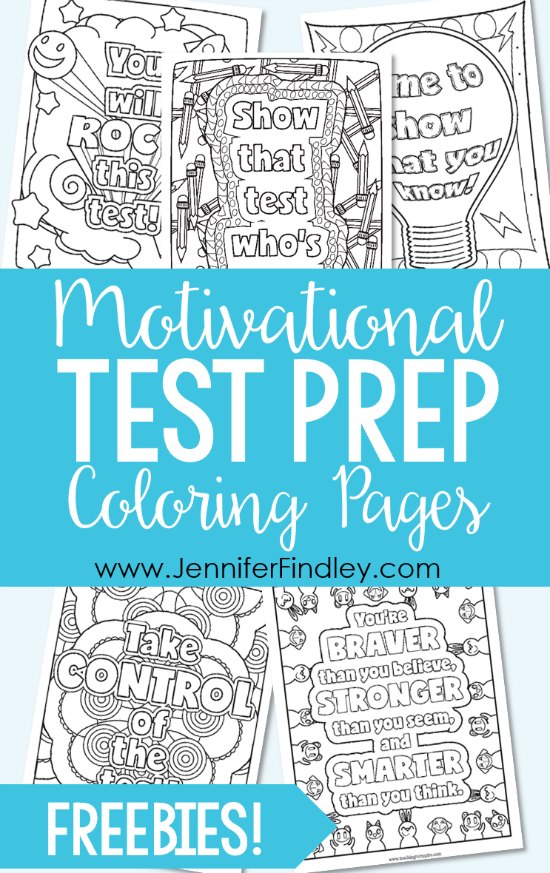 test prep coloring pages motivational quotes for testing