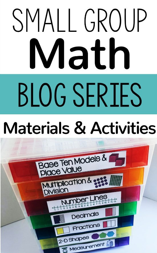 Wondering what to use for your small groups in math? Check out this post for my favorite resources for small group math instruction, including FREE printable math manipulatives.