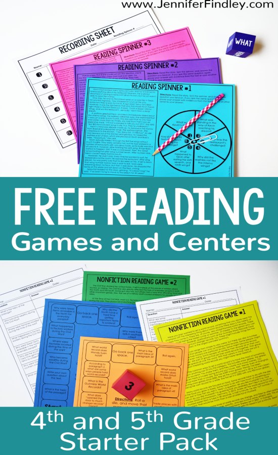 Games for 5th graders reading FREE Reading